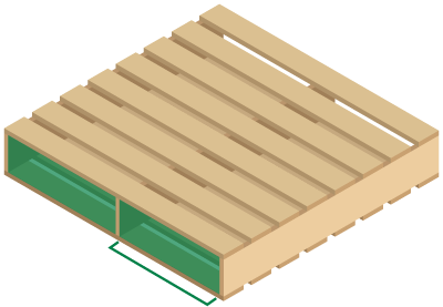 Span of pallet icon